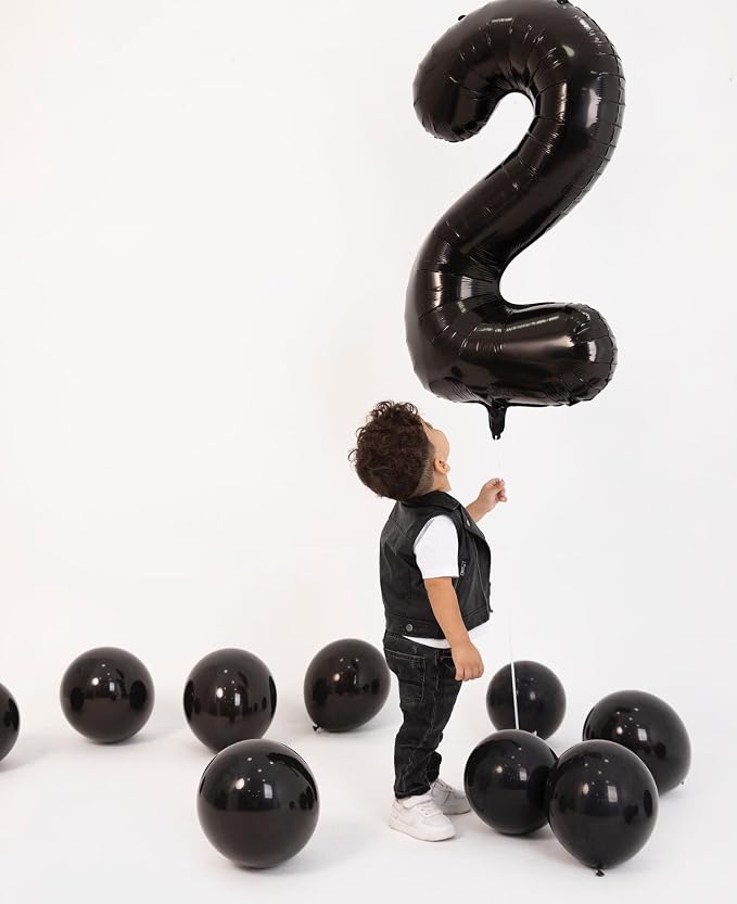 Black Number 4 Balloon 40 Inch - Image 4