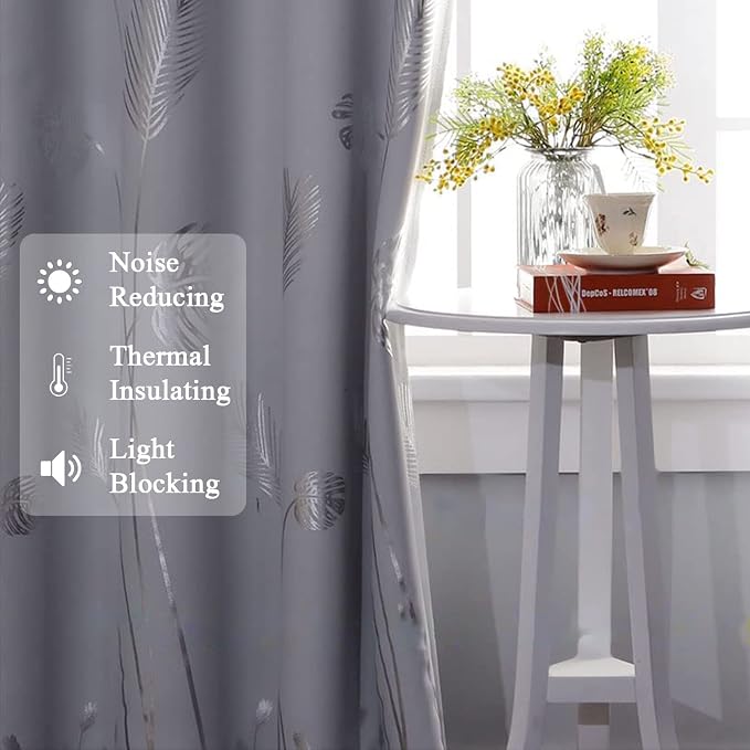 Greyish White Window Curtain for Sliding Door 80W x 84L Inch Long Room - Image 6