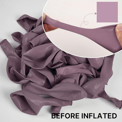 PartyWoo Dusty Purple Balloons 50pcs Lavender Boho Neutral Color | Balloons - Image 2