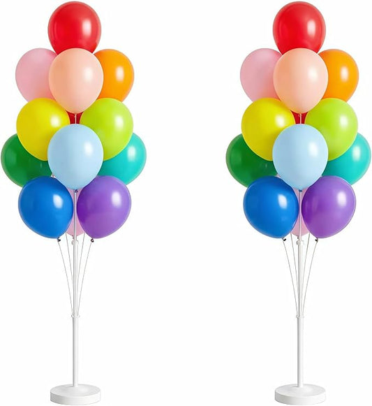 2Set Assorted Bright Balloon Column Stand Kit by Tosuced