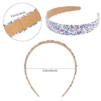 VELSCRUN 7 Pcs Different Headbands for Women Fashion Purple Solid Head Bands Pearl Headband Non Slip Hair Band for Womens Thin Thick Short Hair Face Wash Hair Accessories Gifts for Women Gilrs