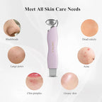 Blackhead Scraper Tool & Skin Scrubber Face Spatula for Blackhead Removal, Pore Cleaning, with Cooling Ice Roller & 2 Silicone Brush Heads (Berry Mauve)