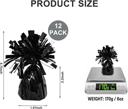 12 Pack Black Balloon Weights, 6oz Heavy Duty Balloon Weights - Image 3