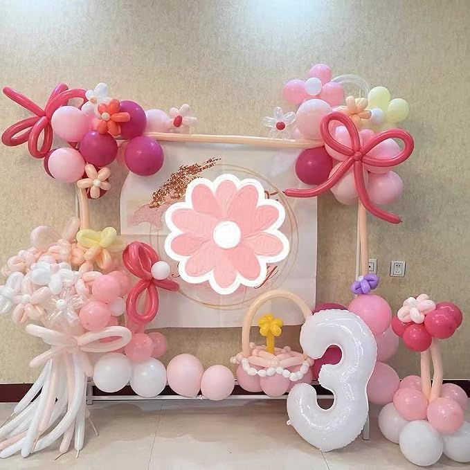 100PCS 260Q Pale pink Magic long balloons decoration shopping mall activities - Image 4
