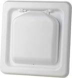 NO-PEST VENT MetalGuard, Dual Door Dryer Vent Cover Outdoor 4 Inch, Powder-Coated Heavy Duty Steel, Pest Proof, Rust Resistant, Safe & Efficient Vent Cap (White, STEEL 4" W/O Duct Tube)