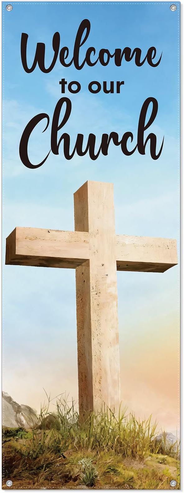 Hahafelt Welcome to Our Church Banner by Hahafelt