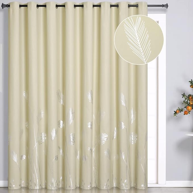 Wide Drape for Patio Door 100W x 108L Inch Length Designed Curtain by ESTELARTEXTILER