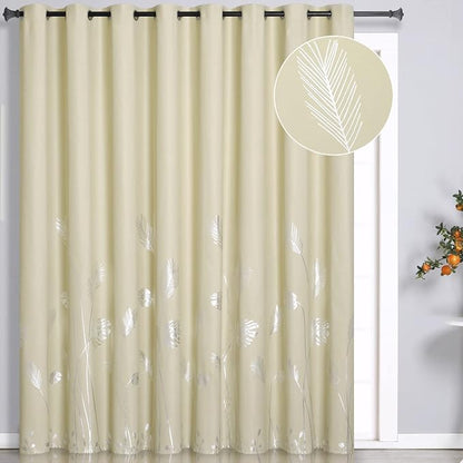 Wide Drape for Patio Door 100W x 108L Inch Length Designed Curtain by ESTELARTEXTILER