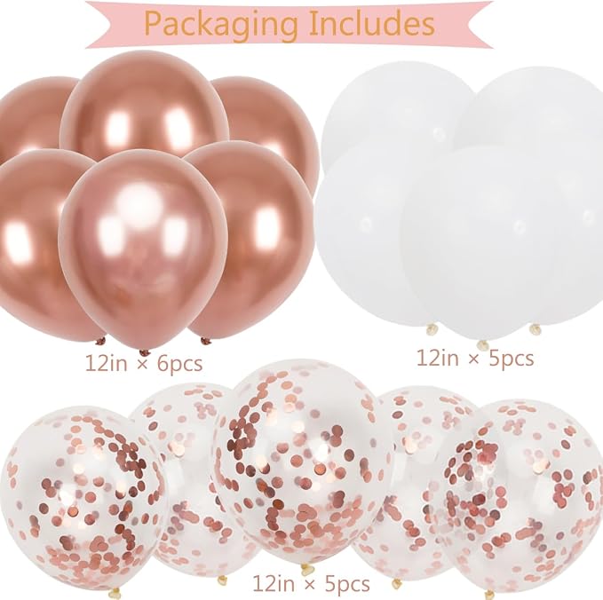 Happy Birthday Banner, Rose Gold Birthday Decoration - Image 3