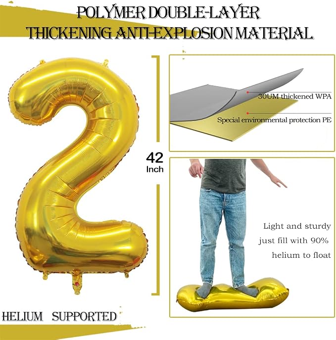 Number 28 Balloons for 28th Birthday Party Decorations, 42 Inch Jumbo Foil - Image 3