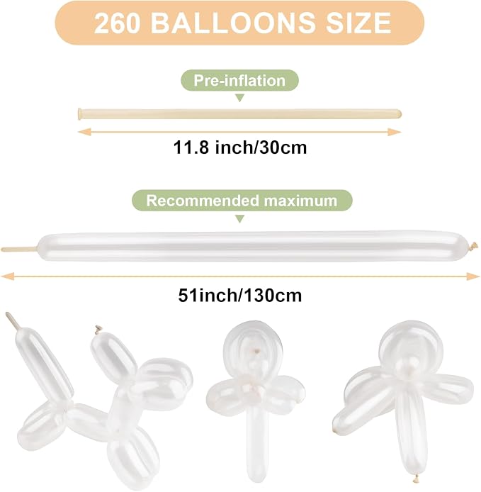 Clear 260 Balloons 100 PCS - Image 3