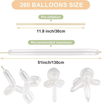Clear 260 Balloons 100 PCS - Image 3