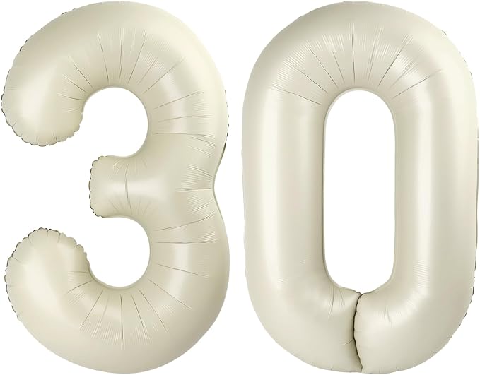 30 Balloon Numbers 40Inch 30th Year Old Birthday Decorations by Mluchee