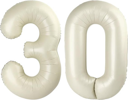 30 Balloon Numbers 40Inch 30th Year Old Birthday Decorations by Mluchee
