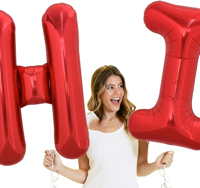 TONIFUL 40 Inch Large Bright Red Letter Balloons A-Z, Giant Jumbo Helium Foil - Image 4