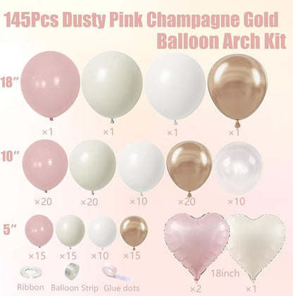 Dusty Pink Balloon Arch Kit - Image 4