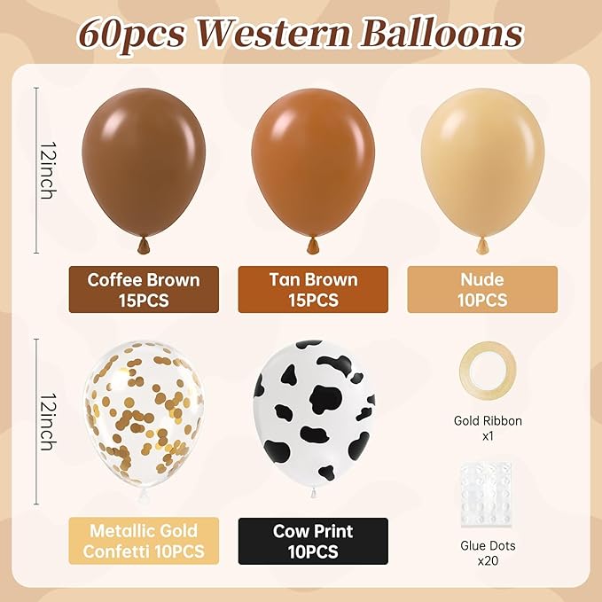 Brown Western Balloons - Image 2
