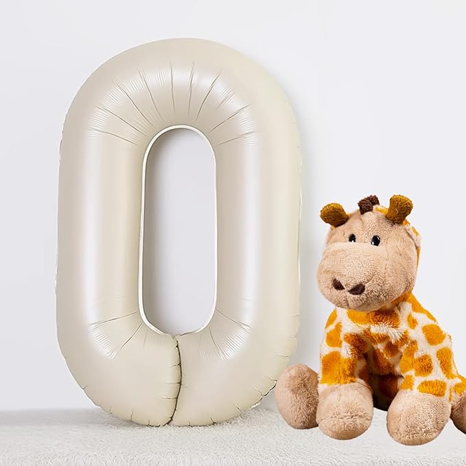 40 Inch Beige Number 10 Balloons - Image 2