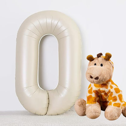 40 Inch Beige Number 10 Balloons - Image 2