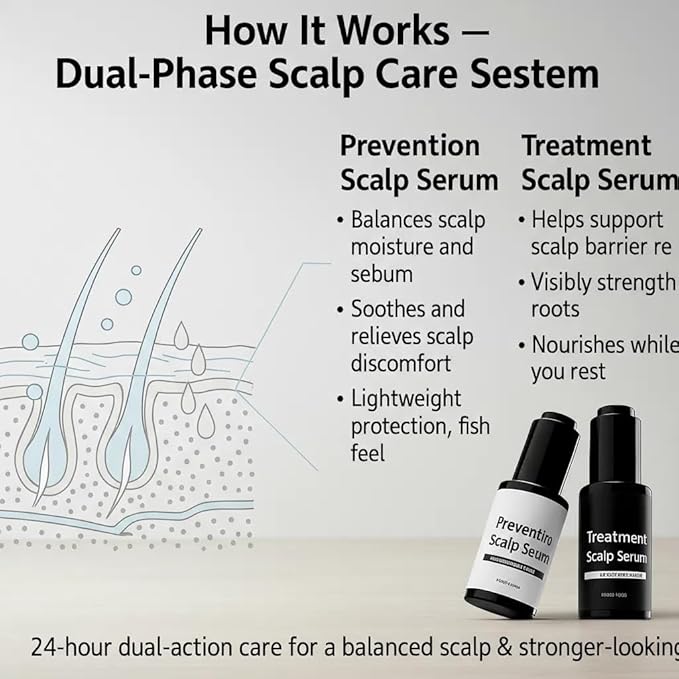 Hair Serum Bundle – The Prevention Formula + The Treatment Formula, Strengthens Roots & Revitalizes Scalp for Fuller, Healthier-Looking Hair