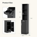 Wall Mount Salon Stations for Hair Stylist, Hair Salon Storage Cabinet, Beauty Barber Station with Lockable Drawer, Shelves, Storage Cabinet, Black