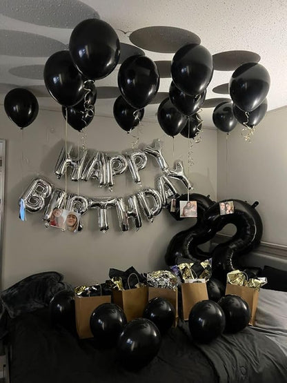 Black Number 1 Balloon 40 Inch, 1st Birthday Party Decorations Men Women | Foil - Image 2