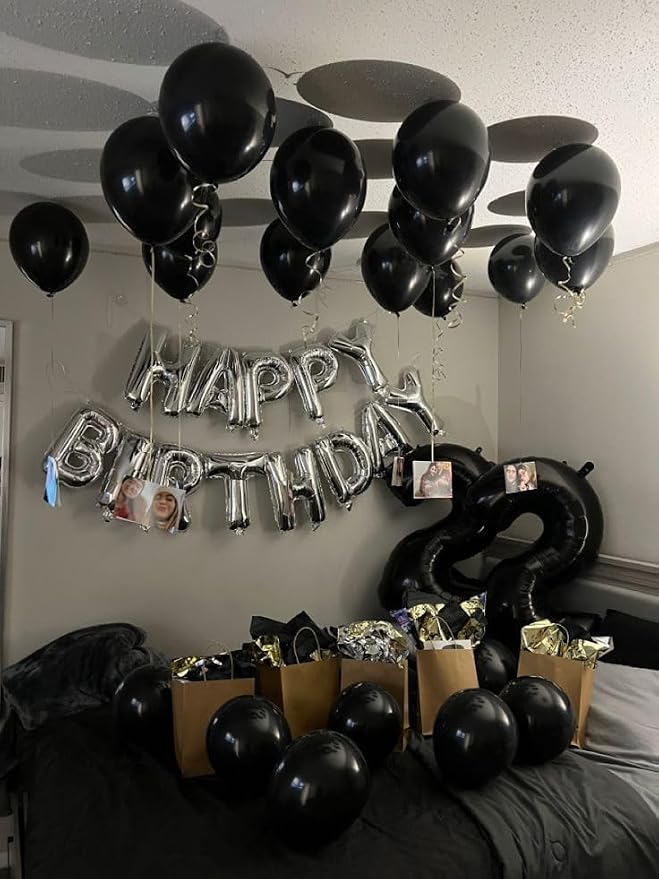 Black Number 8 Balloon 40 Inch, 8th Birthday Party Decorations Men Women | Foil - Image 4