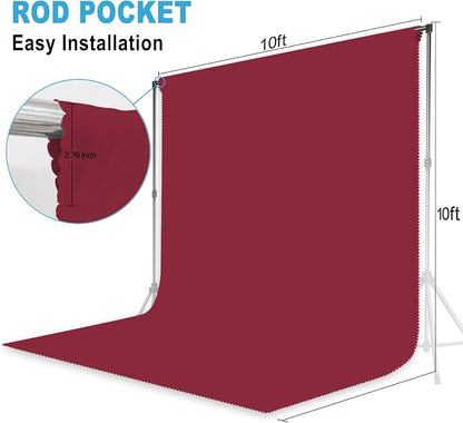 Burgundy Photography Backdrop for Photoshoot, 10x10 FT | Versatile Studio Photo - Image 2