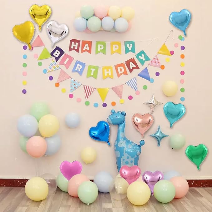 50 pcs 10 Inch Multi-colored Heart Foil Balloons | 10" Heart Mylar Balloons - Image 3