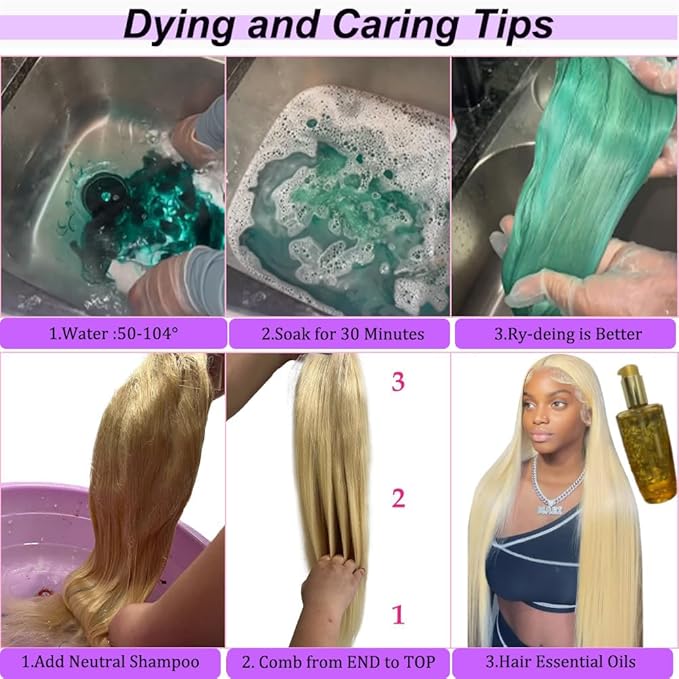 613 30 Inch Lace Front Wigs Human Hair Blonde 13x6 HD Lace Straight Wigs Human Hair for Black Women 180% Density 613 Frontal Wigs Human Hair Pre Plucked with Baby Hair