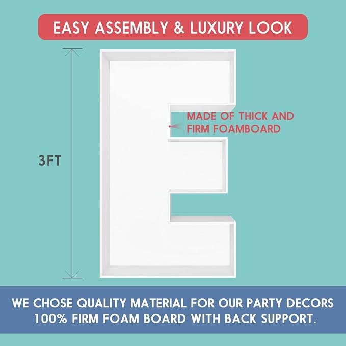 3FT Tall Mosaic Balloon Frame Letters Big Marquee Light Up Letters DIY Kit - Image 2