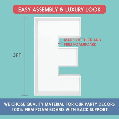 3FT Tall Mosaic Balloon Frame Letters Big Marquee Light Up Letters DIY Kit - Image 2