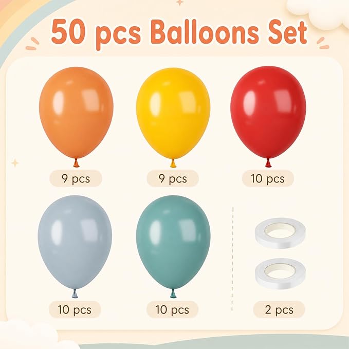 Retro Rainbow Balloons - Image 2