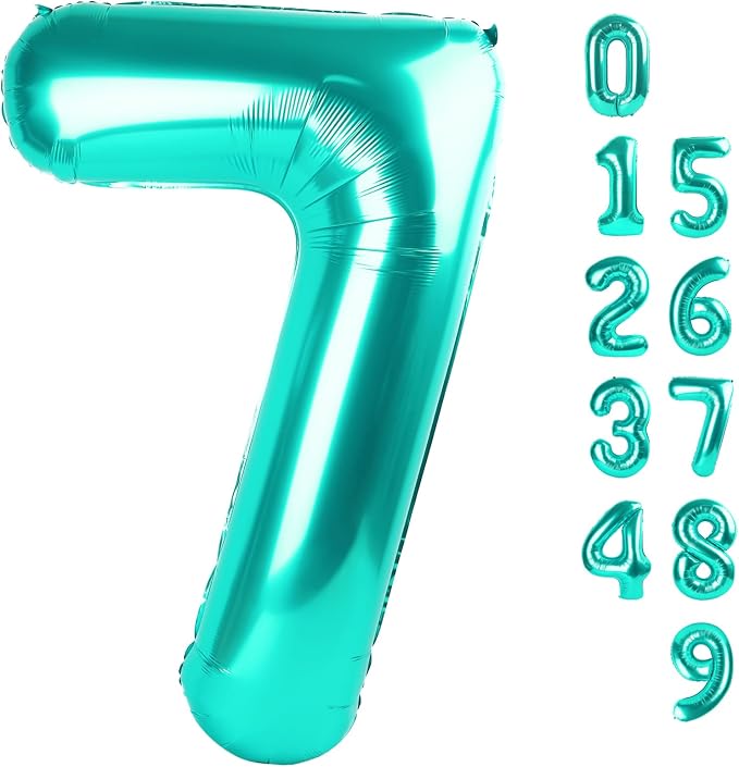 Number 7 Balloons 40 Inch for 7 17 Birthday Party Decorations, by Mluchee