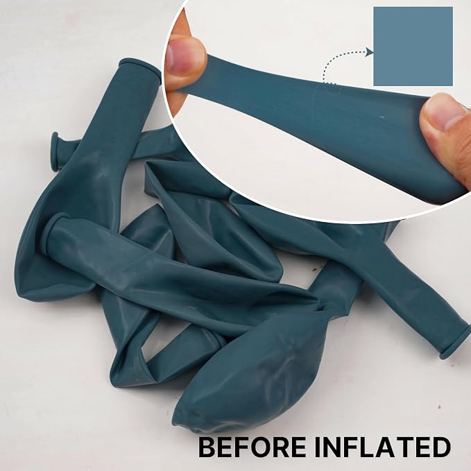 PartyWoo Slate Blue Balloons 100pcs Navy Dusty Blue Boho Neutral Color | - Image 2