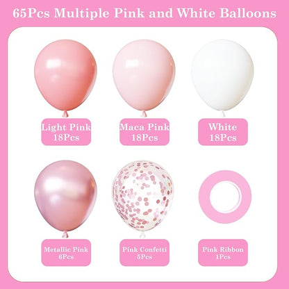 Light Pink and White Balloons Kit - Image 2