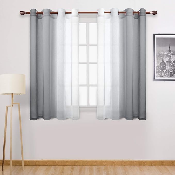 DWCN Grey Ombre Sheer Curtains by DWCN
