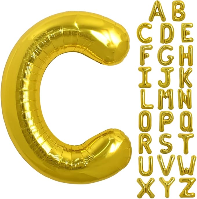 TONIFUL 40 Inch Large Gold Letter C Foil Balloons Alphabet Balloons | Giant by TONIFUL