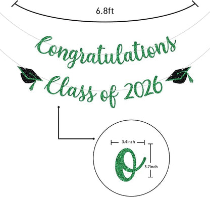Congratulations Class of 2026 Banner, Congrats Grad Party Decor, 2026 - Image 2