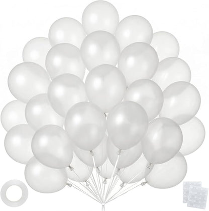 50pcs 12 Inch Clear Latex Party Balloons | Premium Transparent Balloons by OWPFJG