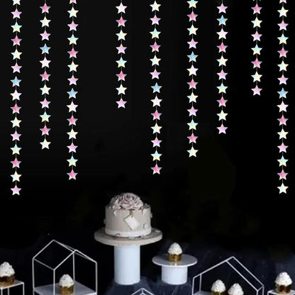 Iridescent Disco-Holographic Party-Decorations Christmas Garland - 62ft Twinkle - Image 6