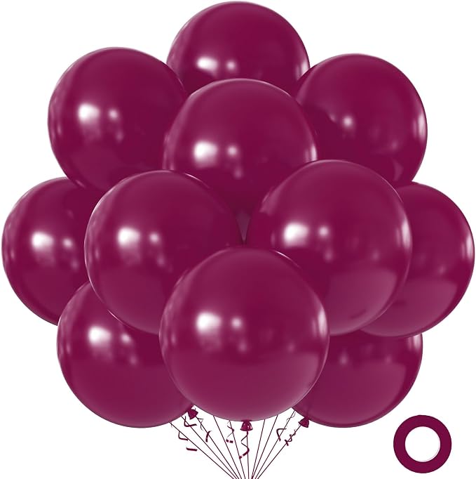 18 Inch Plum Purple Balloons, Baby Shower, Birthday Party and Event Decoration by KALOR