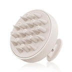 HEETA Hair Scalp Massager for Hair Growth, Shampoo Brush, Scalp Scrubber Exfoliator with Soft Silicone Bristles for Dandruff Removal to Relieve Stress, Wet Dry Use Updated Material, Beige