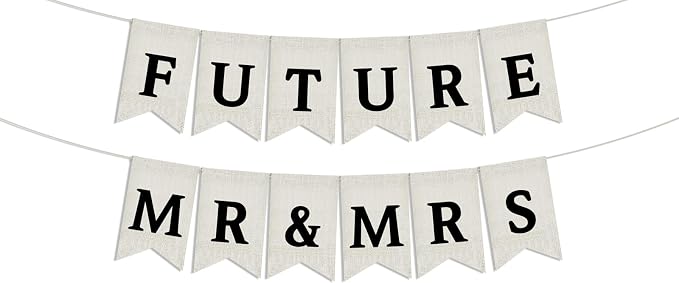 Burlap Future Mr & Mrs Banner by Hemicha