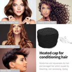 Hair Steamer Cap, Corded Electric Thermal Heat Cap for Deep Conditioning, Hair Care Hat Hair Steamer Thermal Heating Cap For Home Spa(US Plug)