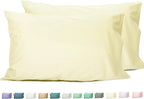 Sunflower Queen Pillowcases Set of 2, 100% Cotton Queen Pillow Cases 2, 20×30 inches Cream, Soft and Breathable