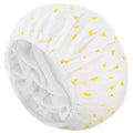 Auban Shower Cap, Shower Cap for Women Terry Cloth Lined EVA Exterior Reusable Double Layer Waterproof, Large Bath Hair Cap for All Hair Lengths (Yellow)