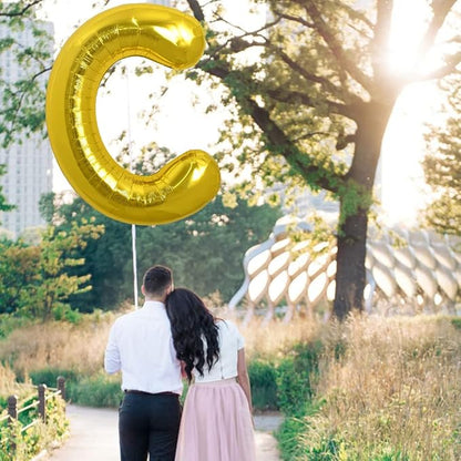 TONIFUL 40 Inch Large Gold Letter C Foil Balloons Alphabet Balloons | Giant - Image 4