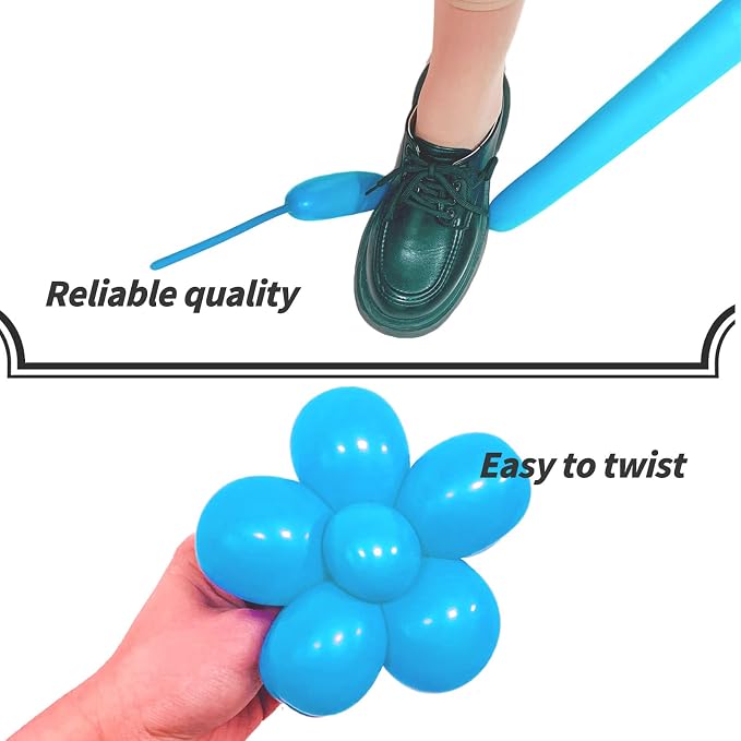 Light Blue Long Balloons Premium 260 Twisting Balloons Animals Magic - Image 4