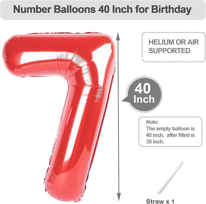 Numbers 26 Balloon 40Inch Red Balloons - Image 5